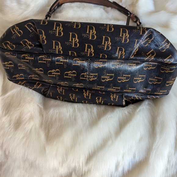 Dooney & Bourke 1975 Collins Black and Brown Women's Designer Bag Purse Luxury - Picture 7 of 13